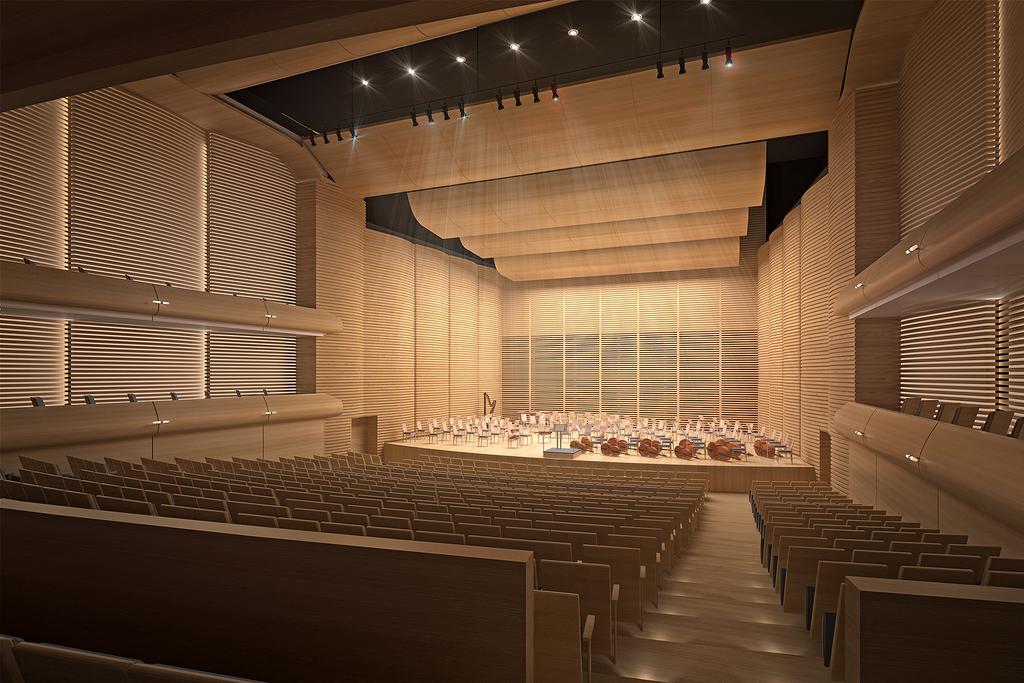 Natural Acoustic mode 800 SEAT - CONCERT HALL Single Room concept