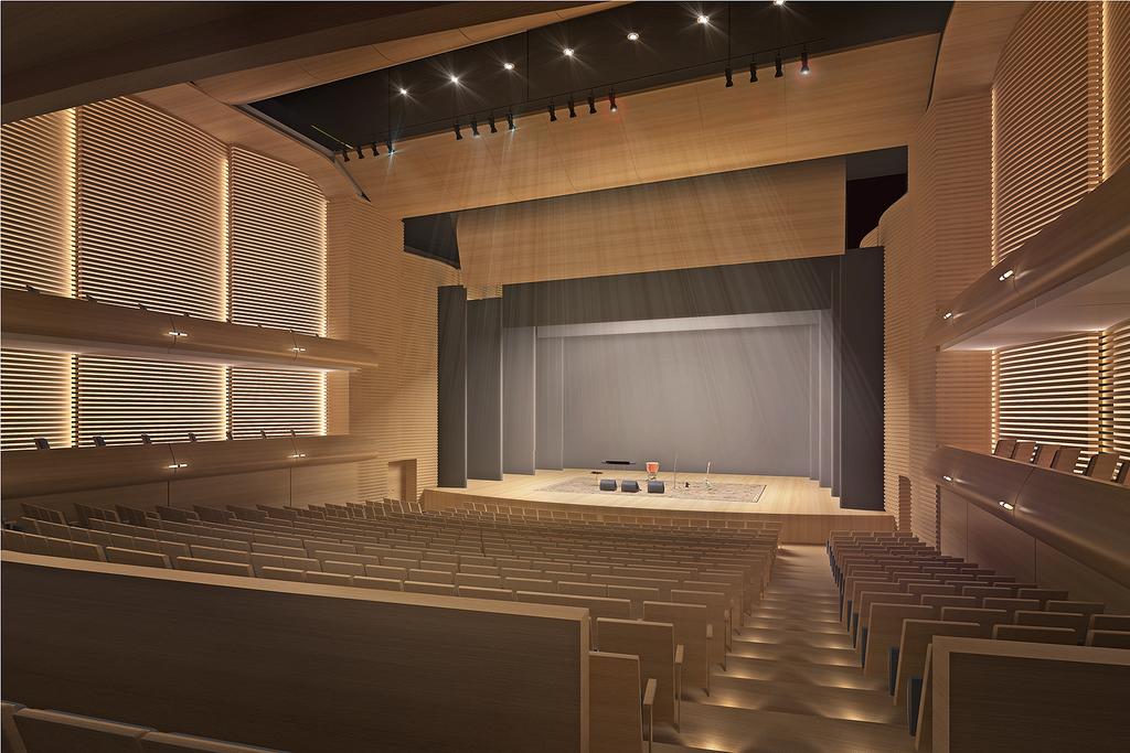 Amplified mode 800 SEAT - CONCERT HALL Single Room concept simple