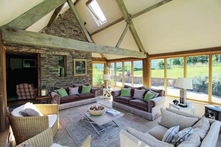 GREAT HOUSE BARN LLANHENNOCK, MONMOUTHSHIRE, NP18 1LU Reception hall Dining room, sitting room and