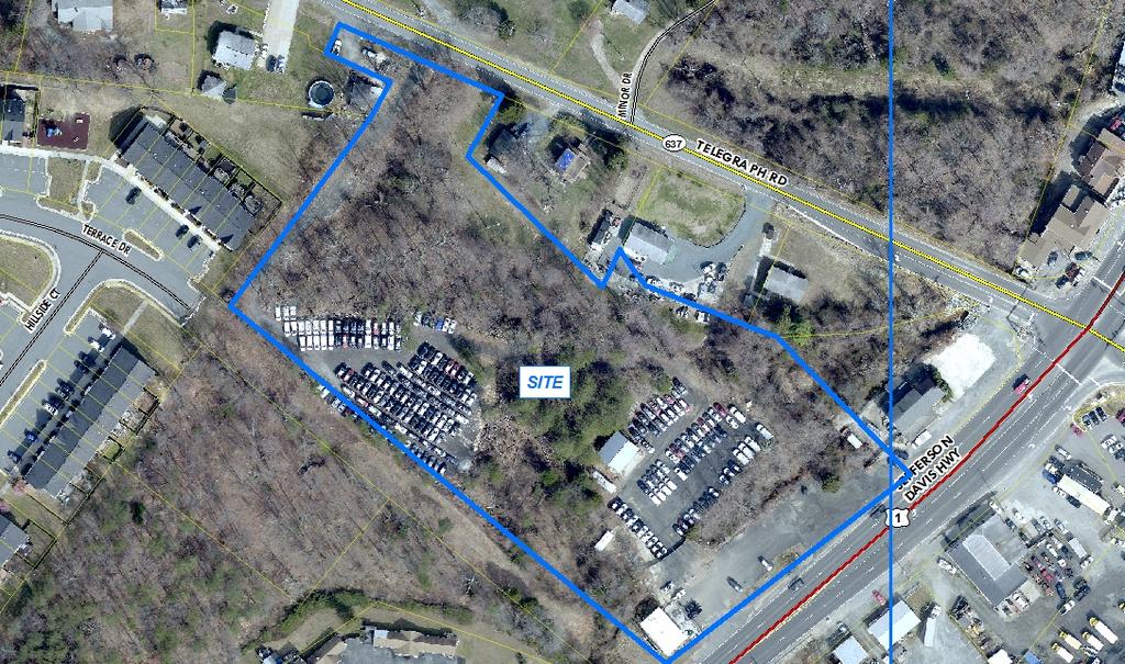 Memorandum to: Stafford County Planning Commission August 24, 2016 Page 6 of 10 Generalized Development Plan Site - Aerial View The applicant submitted a generalized development plan (GDP) that