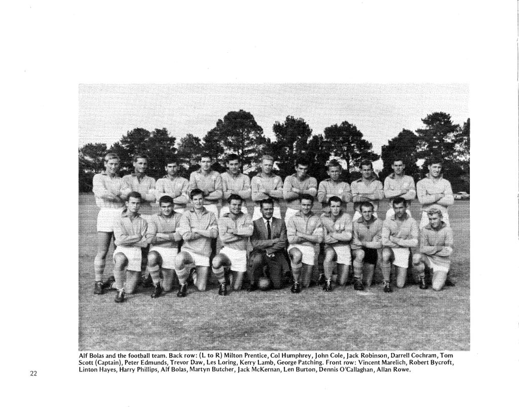 22 Alf Bolas and the football team.