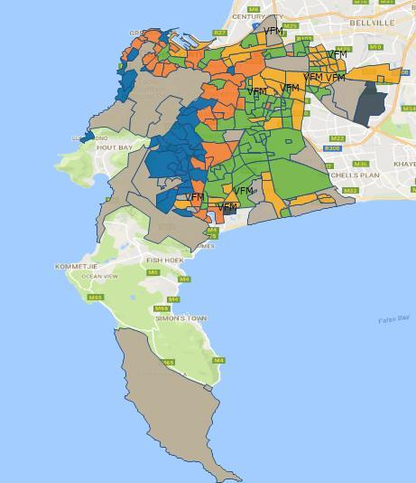 Cape Town Median Property Value Less than R250k