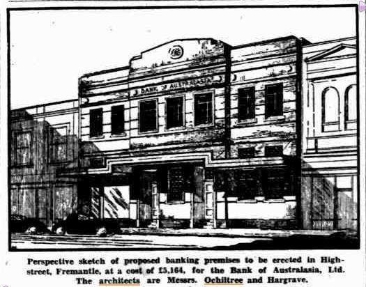 Sketch of Bank of Australasia, High St