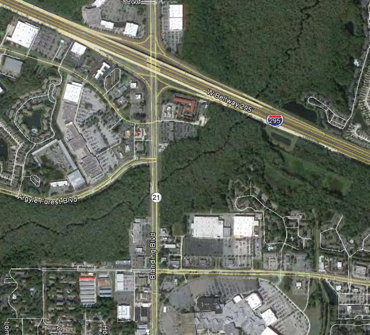 Aerial Blanding Blvd Orange Park Mall Wells Rd Demographics 1 Mile 3 Mile 5 Mile Pop.