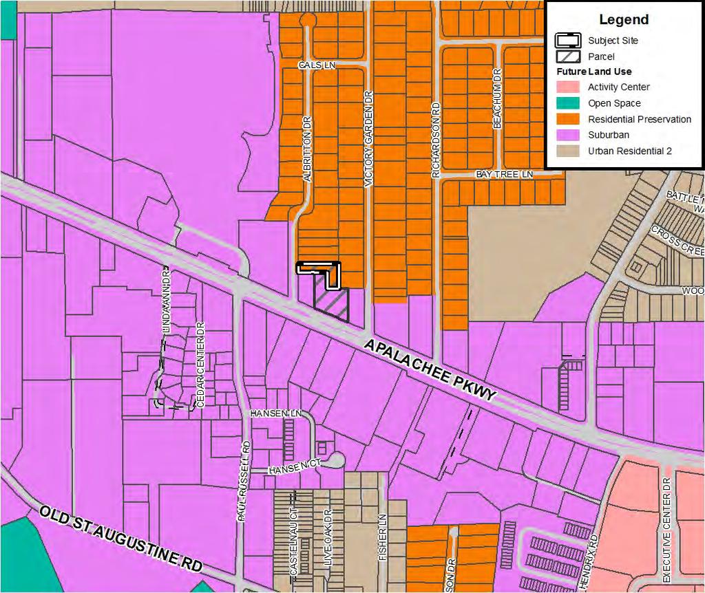 PCM201801: Parkway Place Current Future Land Use Map Designation Current Designation