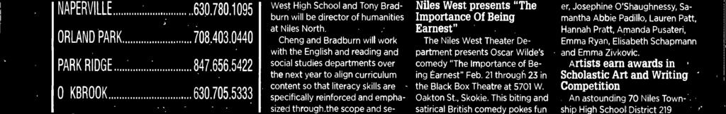 Her bachelor's in Engish is also from the University of Chicago. Tony Bradburn has been director of English and Reading at Nues North since 2011.