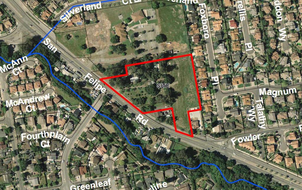Page 2 PROJECT DESCRIPTION On June 16, 2016, a rezoning application was filed for the property located on the northeast side of San Felipe at 3550 San Felipe Road, from the A Agricultural and R-1-5