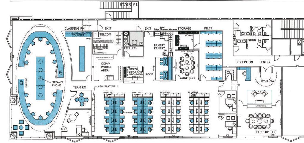 Floorplan 2nd Floor / 9,660 SF Reception 32 Workstations 3 Offices 1 Trading Floor 2
