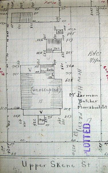 Builder History/Notes A house was built at 15 in 1901-02 for Mrs Emma Jarman, wife of Herbert Jarman. butcher and grazier. She leased the property to George Maher, a printer in 1902-03.