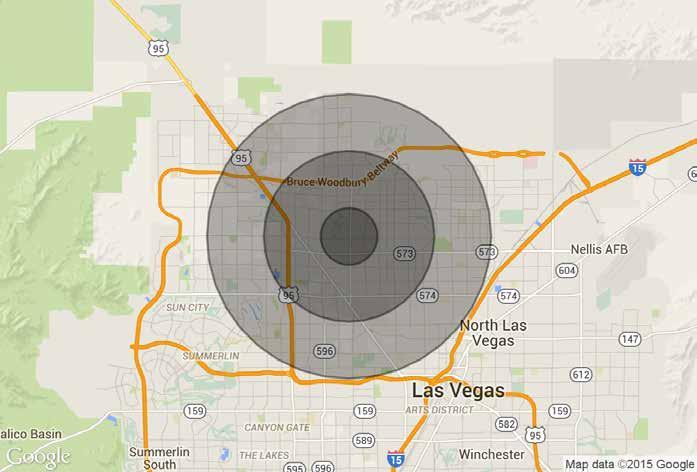 Demographics Map 4854 W Lone Mountain Rd Las Vegas, NV 89130 Radius Map 1 Mile 3 Miles 5 Miles Total Population 14,117 132,090 370,588 Total Number of