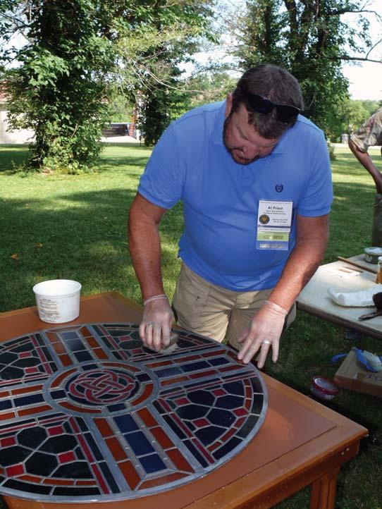 The event was designed to let the Stained Glass Association of America and its members introduce themselves to the Raytown community, of which the