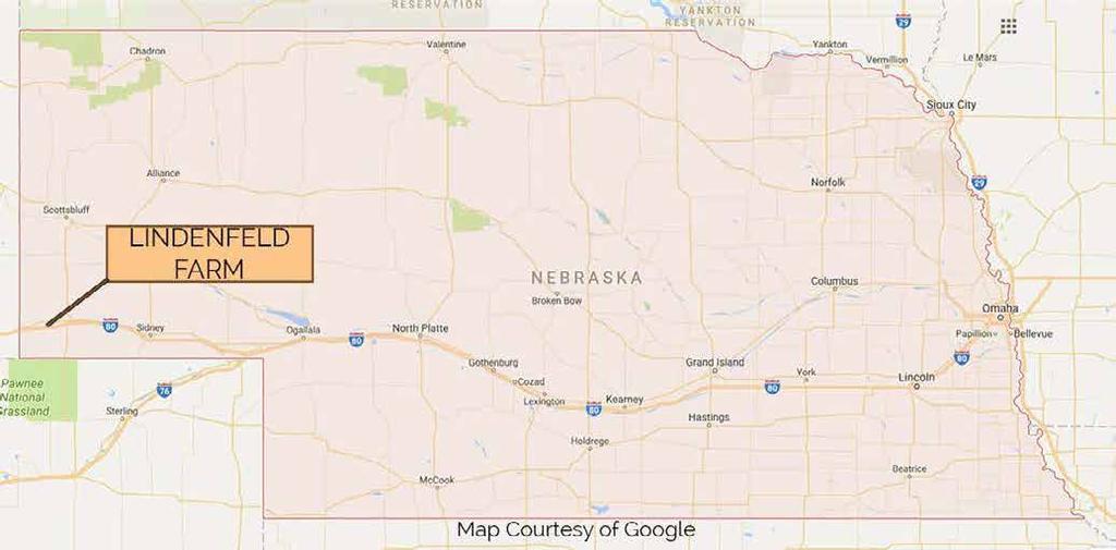NEBRASKA LOCATION MAP Clark & Associates Land Brokers, LLC is pleased to have been selected as the Exclusive Agent for the Seller of this outstanding offering.