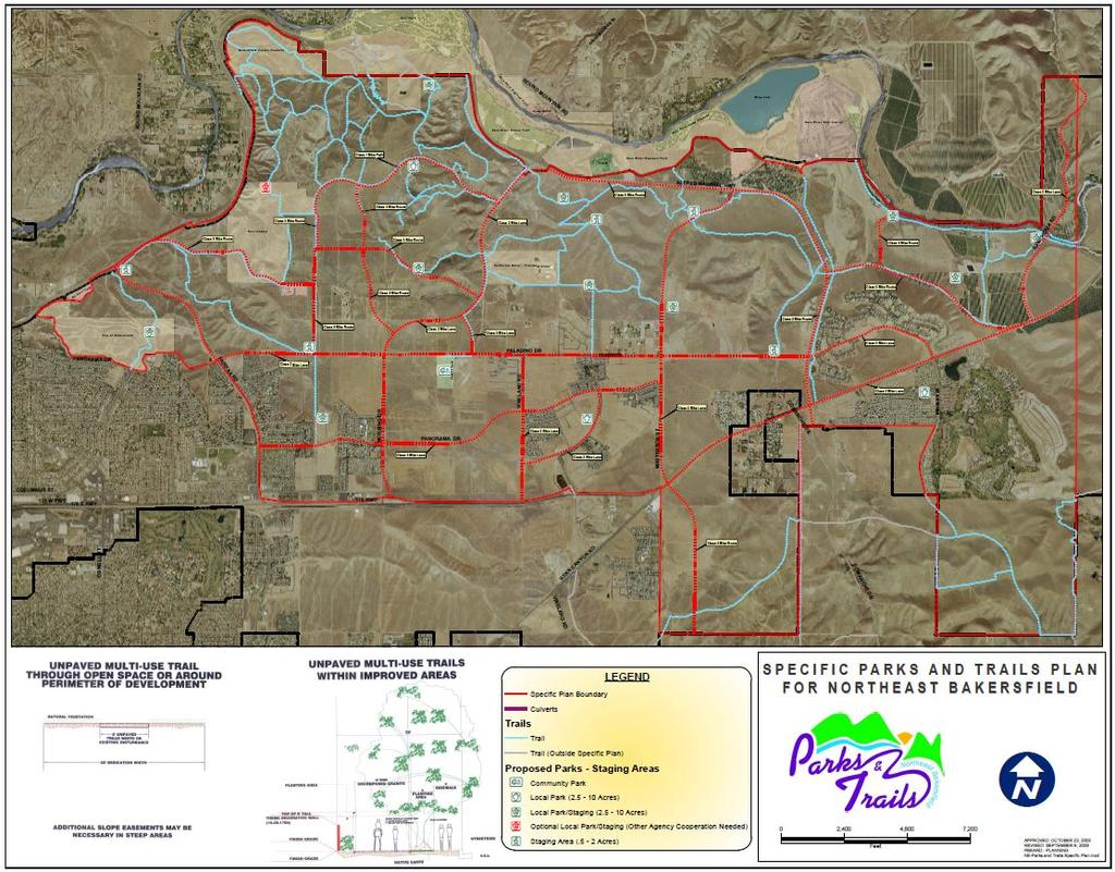 NORTHEAST BAKERSFIELD PARKS & TRAILS Highlights Development is just a