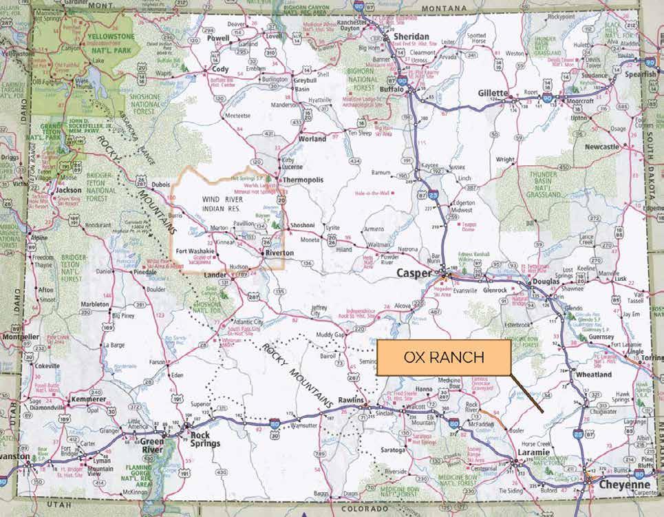 WYOMING LOCATION MAP Clark & Associates Land Brokers, LLC is pleased to have been selected as the Exclusive Agent for the Seller of this outstanding offering.