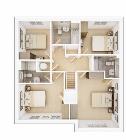 Find a development and book an online appointment at: taylorwimpey.co.uk * Plot specific windows. The floor plans depict a typical layout of this house type.