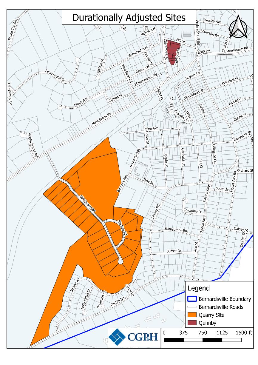 6. Durationally Adjusted Sites Defined as land lacking opportunity to be immediately developed Borough has identified two groupings of land to be overlay