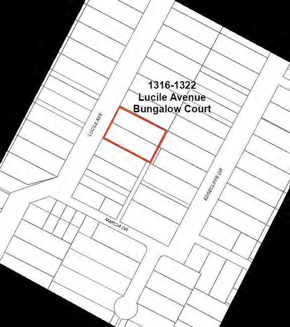 Name: 1316-1322 Lucile Avenue Bungalow Court Description: Eclectic style