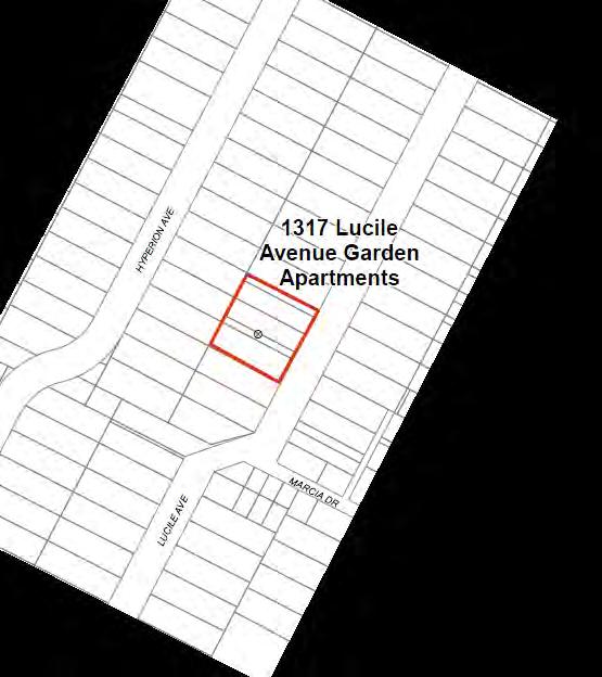 Name: 1317 Lucile Avenue Courtyard Apartments Description: Mid-Century