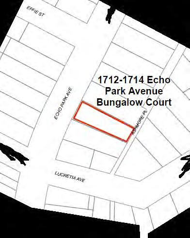 Name: 1712-1714 Echo Park Avenue Bungalow Court Description: Bungalow court located on one parcel.