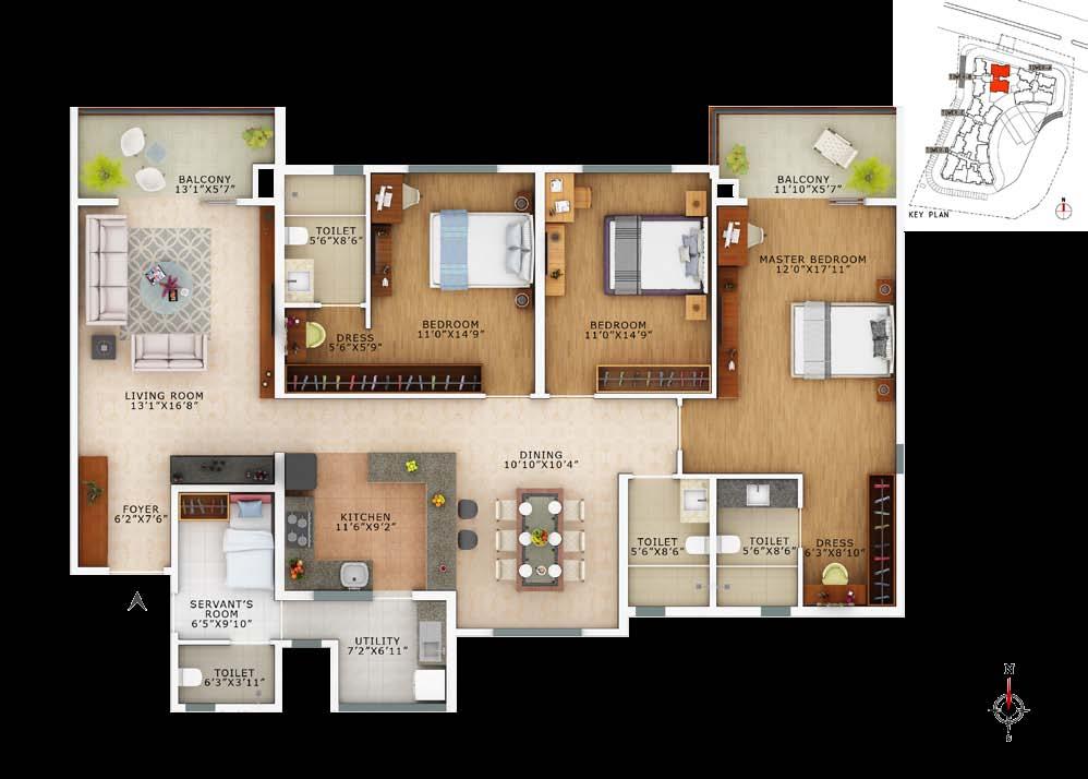 Typical Floor Plan B101-B2401: 2290 Sq.ft.