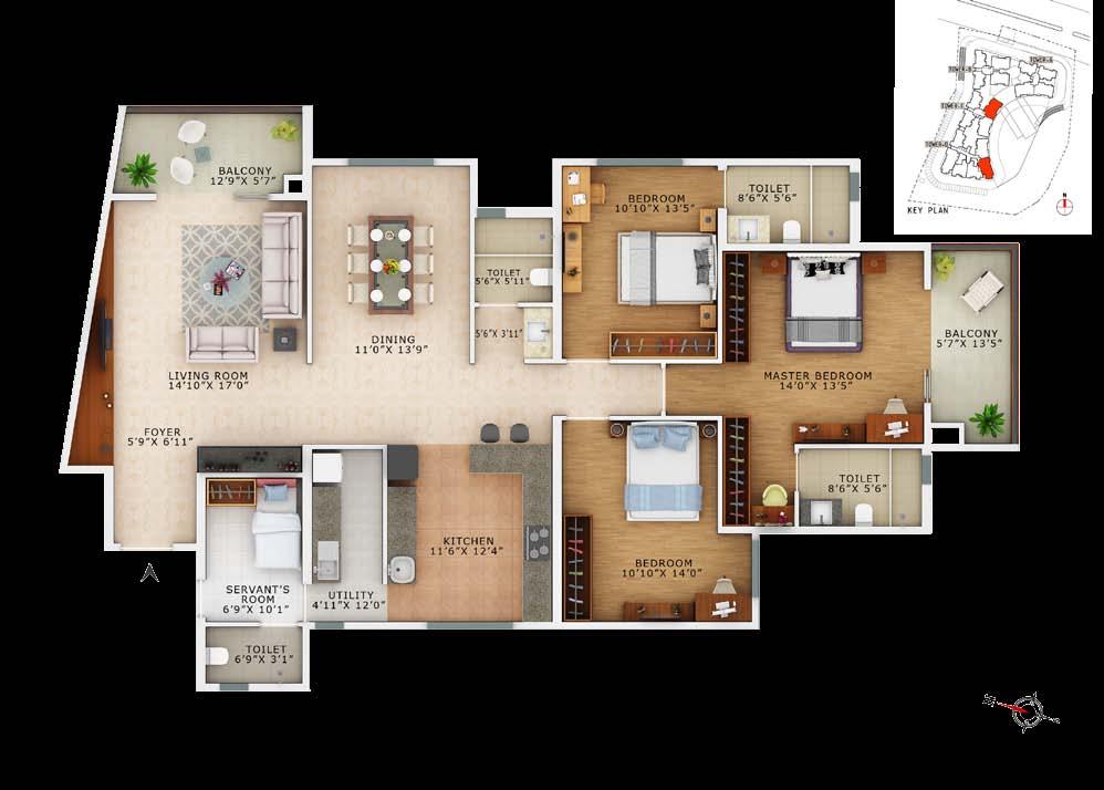 Typical Floor Plan C403-C2303: 2300 Sq.ft.