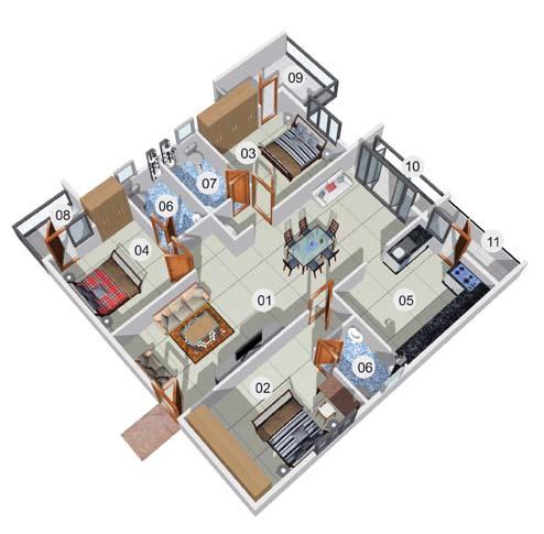 Common Toilet 08) Balcony-1 09) Balcony-2 10) Sitout 11) Utility Area The site is thoughtfully planned