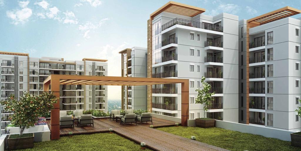 HOME TO SKY GARDENS Towering over the Whitefield skyline, these stunning terrace gardens and sky gardens give vertical living a whole new meaning.