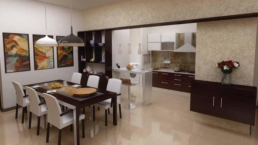 Equipped with a modern kitchen and ample storage spaces, it has all