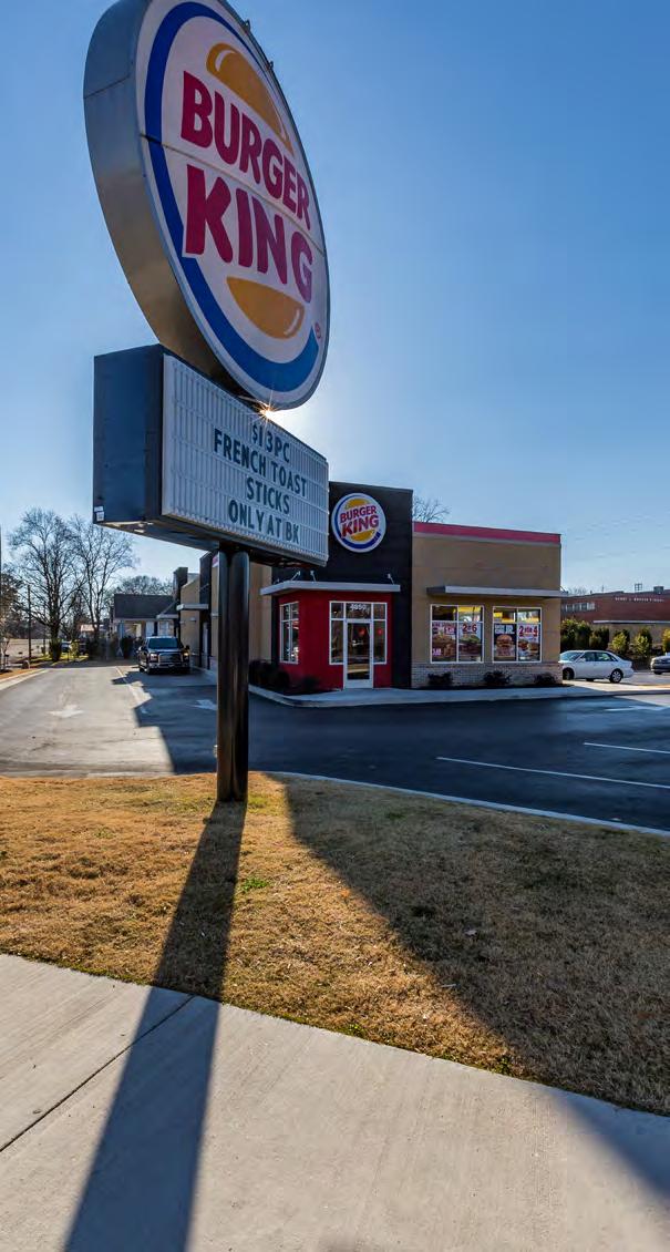 Overview BURGER KING 4850 BRAINERD ROAD, CHATTANOOGA, TN 37411 $2,434,783 PRICE 5.75% CAP LEASABLE SF 3,075 SF LAND AREA 0.
