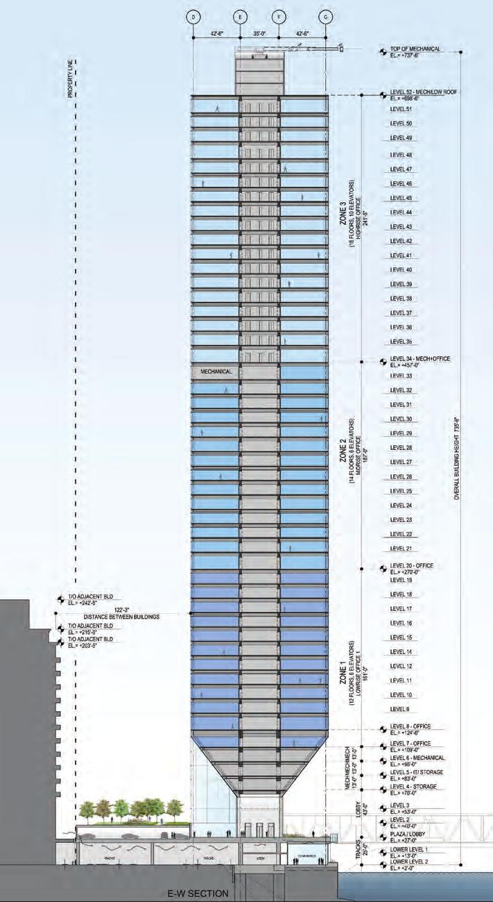 Stacking Plan Zone 3: Highrise 491,501 RSF Approx.