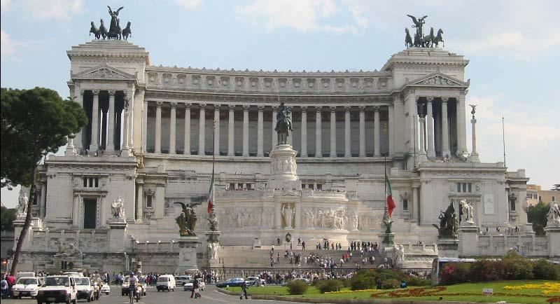 Victor Emmanuel II Monument 1884-1922 Rome, Italy Giuseppe Sacconi Vast Platform with a