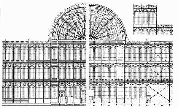 Crystal Palace 1851 Iron Frame in sections
