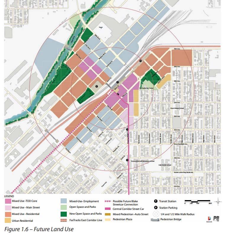 Page 15 Subject Properties 38 TH AND BLAKE PLAN FUTURE LAND USE MAP River North Plan (2003) The River North Plan was adopted by City Council in 2003 and applies to the subject properties.