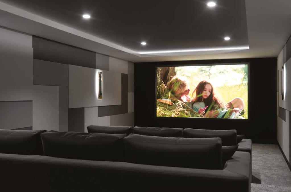 CINEMA - GARDEN LEVEL The cinema includes the latest technology with a full 4k definition ceiling mounted projector, Dolby Atmos
