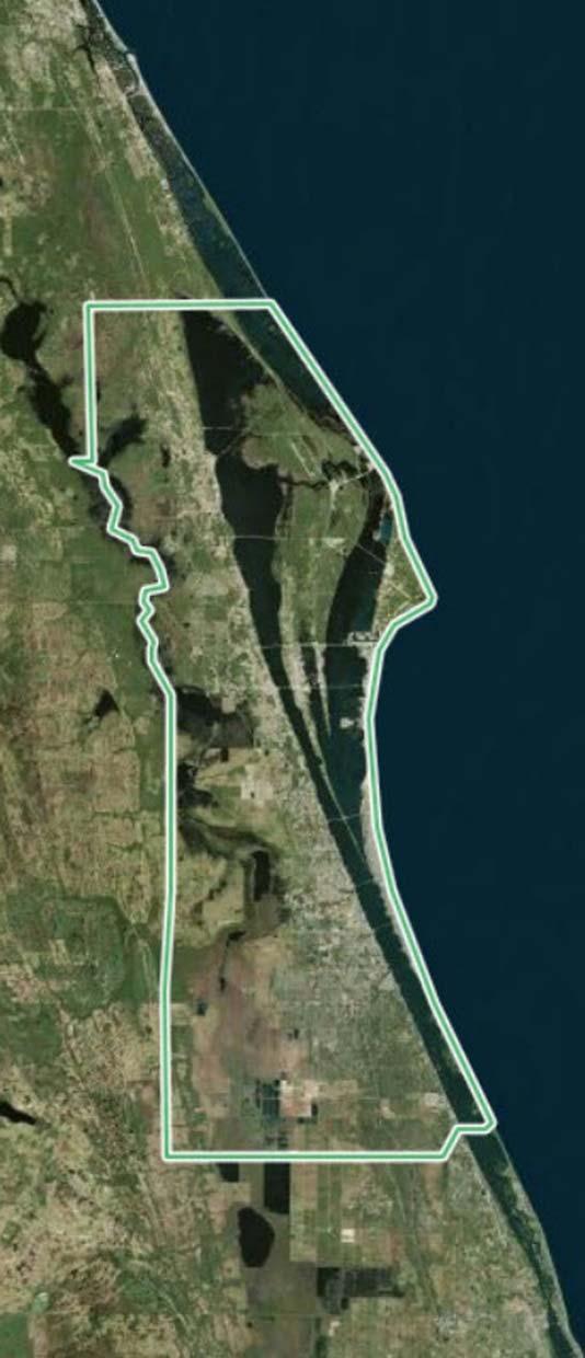 BREVARD COUNTY o Over 70 miles of beaches o Over 500 square miles of rivers, lakes, canals, lagoons, and inlets (34% of total
