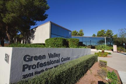 TURN-KEY SUITES AVAILABLE PROPERTY DESCRIPTION Green Valley Professional Center is comprised of four single-story buildings totaling ±55,870 sf on four commercially subdivided parcels totaling ±4.