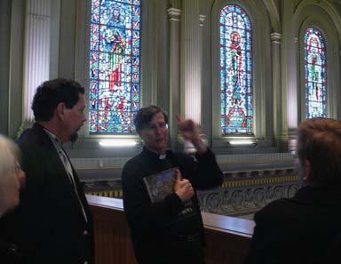 and architecture of the church with SGAA visitors.