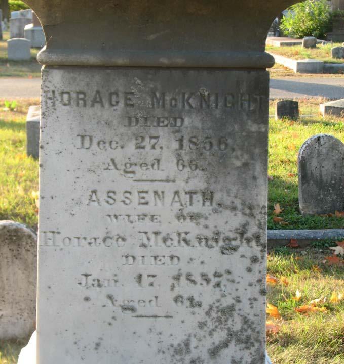 27, 1856 Aged 66 Assenath (McKnight)