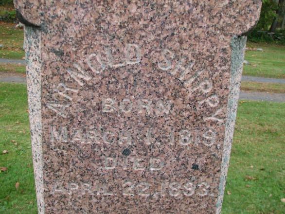 Died April 22, 1893 Detail of