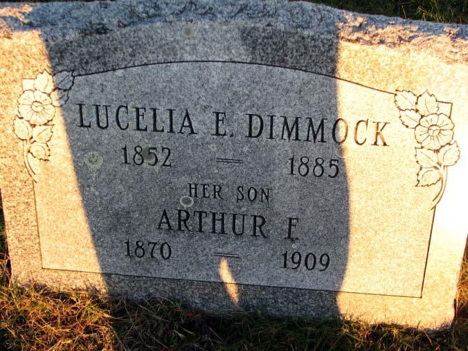 of Claude Dimock above Lucelia E.
