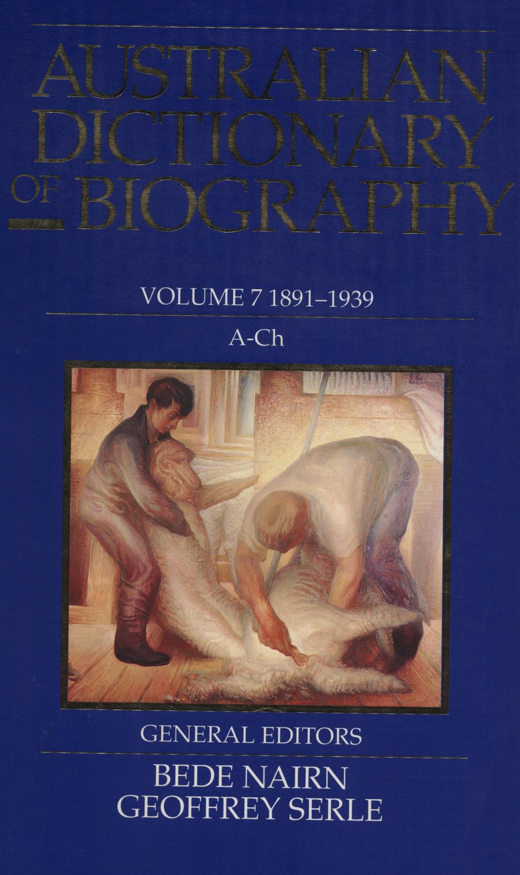 VOLUME 7 1891-1939 A-Ch GENERAL