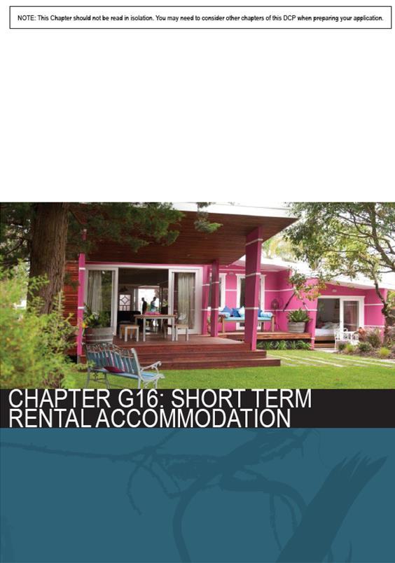 Current Planning Controls - DCP Chapter G16 Short Term Rental Accommodation of the Shoalhaven Development Control Plan (DCP)