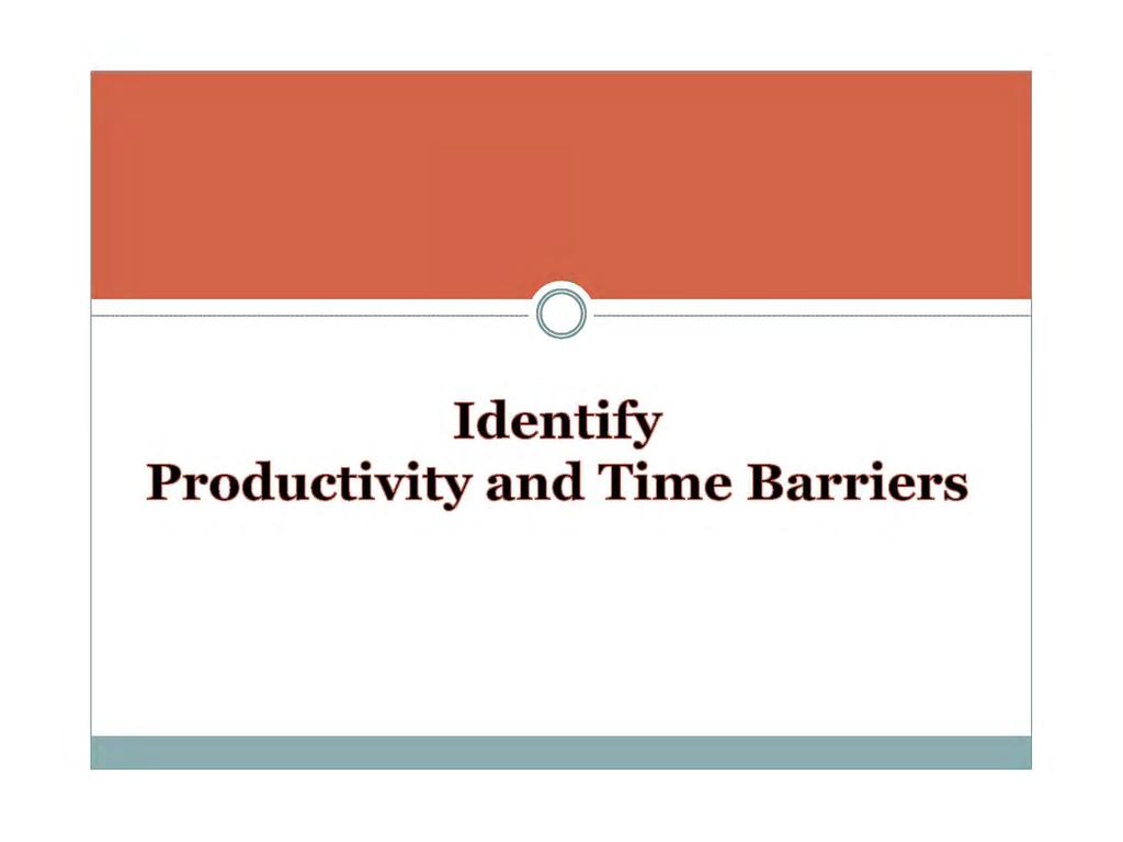 Identify Productivity and