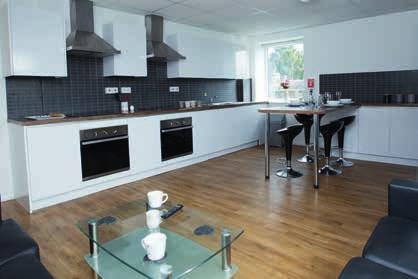 Each apartment has shared kitchen facilities with dishwasher and a communal lounge with a flat screen television. There are launderette facilities on site.