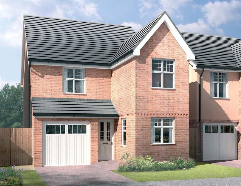 The Didcot A three bedroomed detached house with single integral garage.