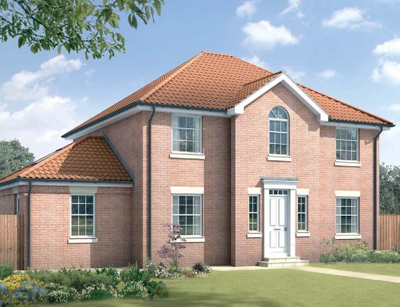 The Inigo A four bedroomed detached house with double detached garage.