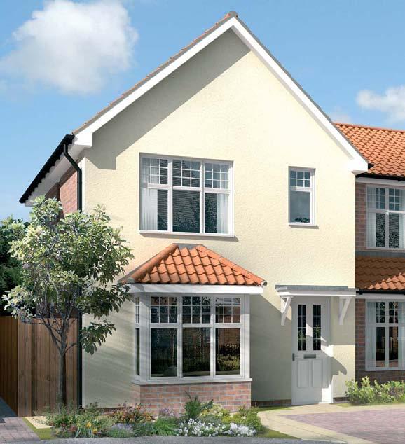 The Woking A three bedroomed semi-detached house with parking space.