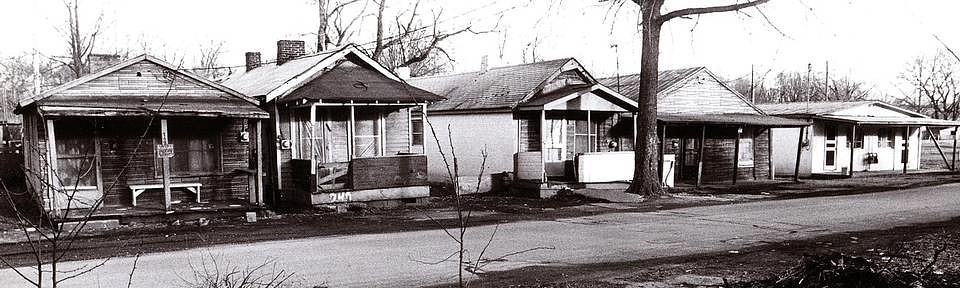 Our History Homes along DeRoode St in 1980.