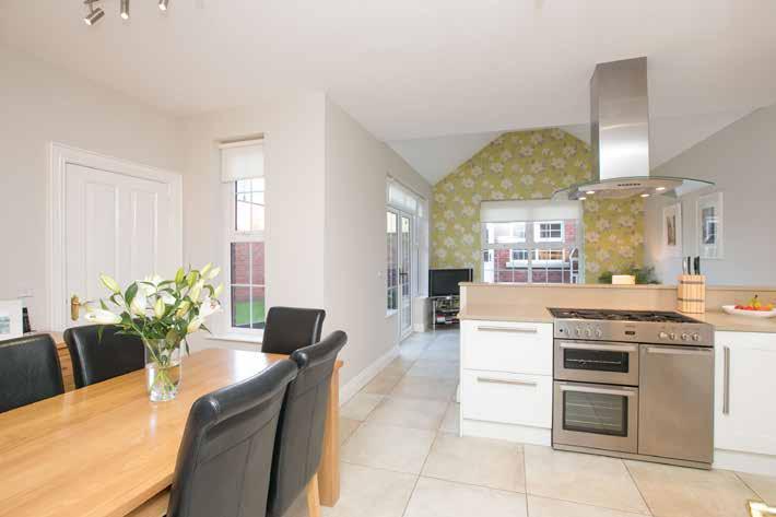 KITCHEN/LIVING/DINING AREA: 24 5 x 16 10 (7.44m x 5.13m) At widest points. Kitchen area: excellent range of high and low level shaker style units with granite work top. 1.5 drainer stainless steel sink unit with mixer taps.