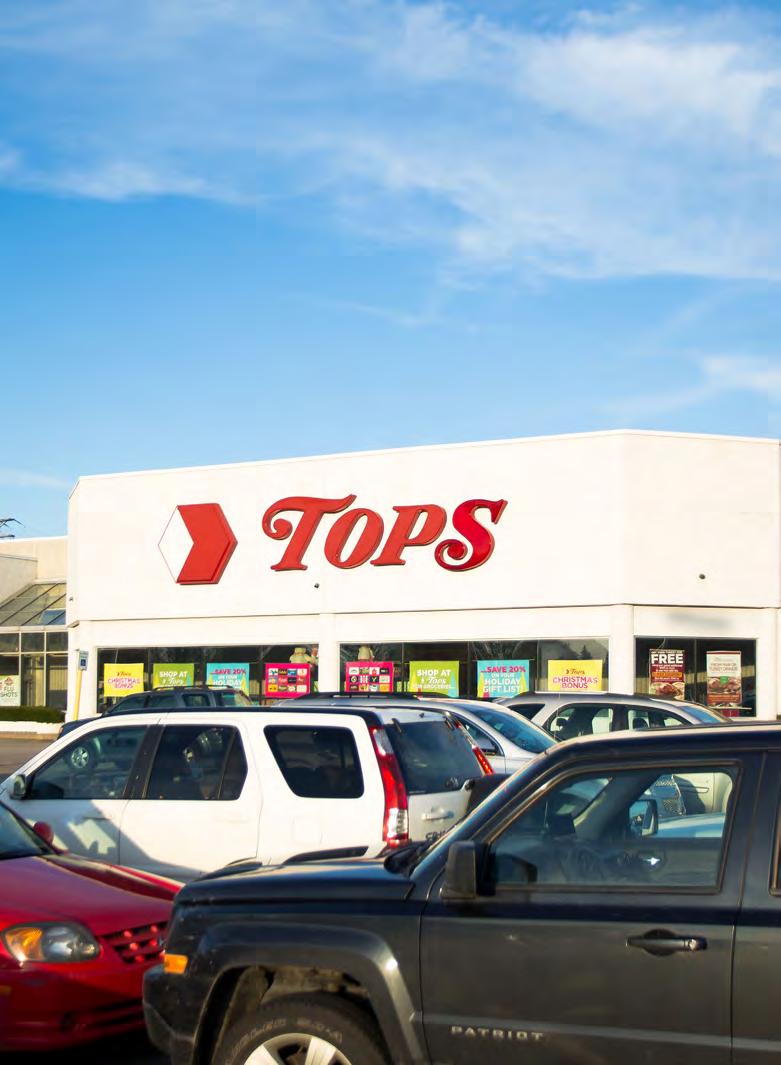 Tenant Overview - Tops Supermarket Tops Markets, Limited Liability Company is headquartered in Williamsville, New York and currently operates 173 full-service supermarkets along with an additional